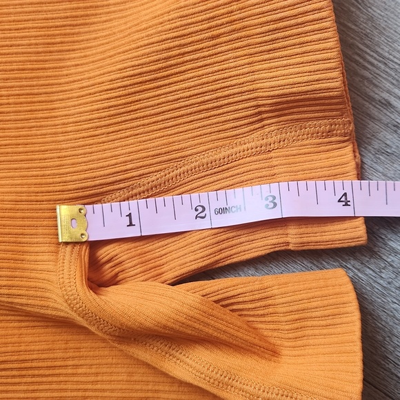 OQQ Women Yoga Long Sleeve Square Neck Jumpsuit Romper Pumpkin - Picture 10 of 10